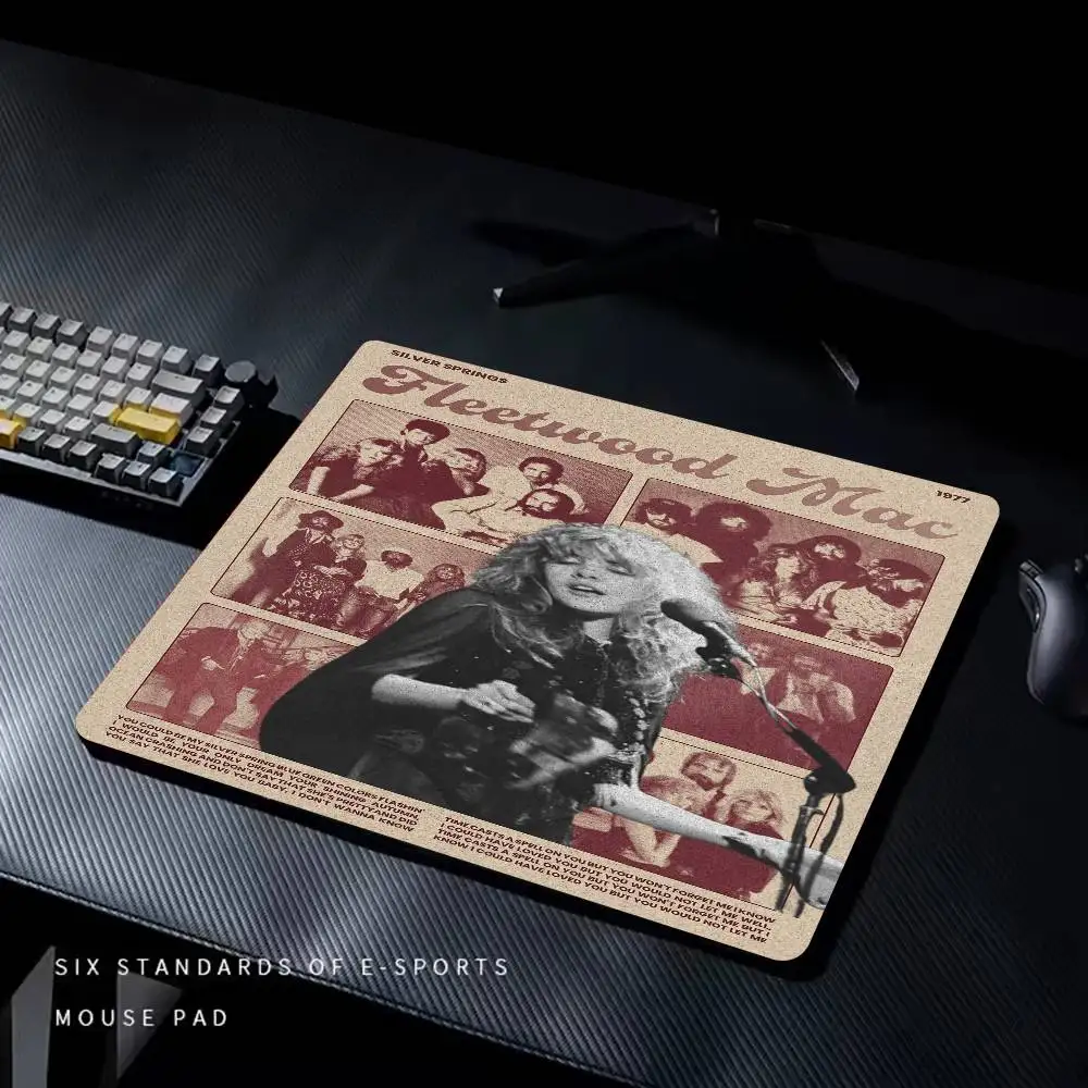 70s Rock Band Fleetwood Mac Music Album Game Small Mousepad Computer Desk Mat Table Keyboard Pad Laptop Cushion Non-slip Deskpad