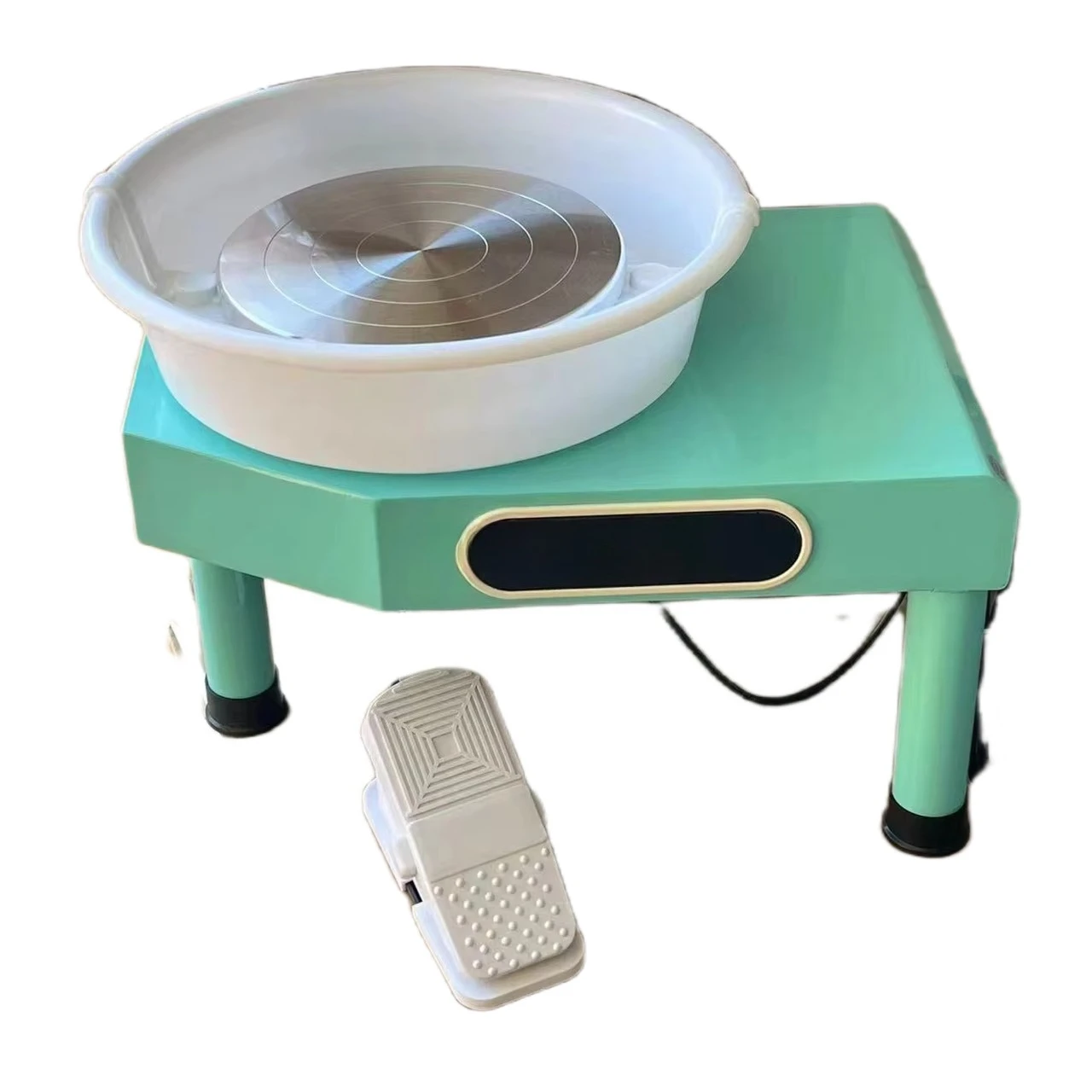 

350W Electric Pottery Wheel Machine with Ceramic Forming Wheel and Foot Pedal High-Power Stepless Speed Pottery Machine