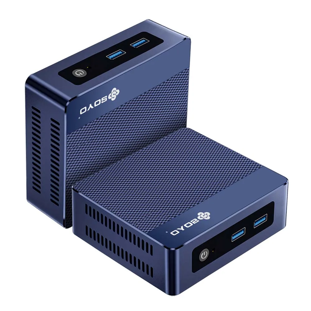 SOYO M4 Mini-PC-Computer AMD 3020E CPU Windows11 Pro 8 GB DDR4 RAM 256 GB M.2 SSD USB3.2 WiFi5 BT4.2 Haushalt Mini-Desktop-Host