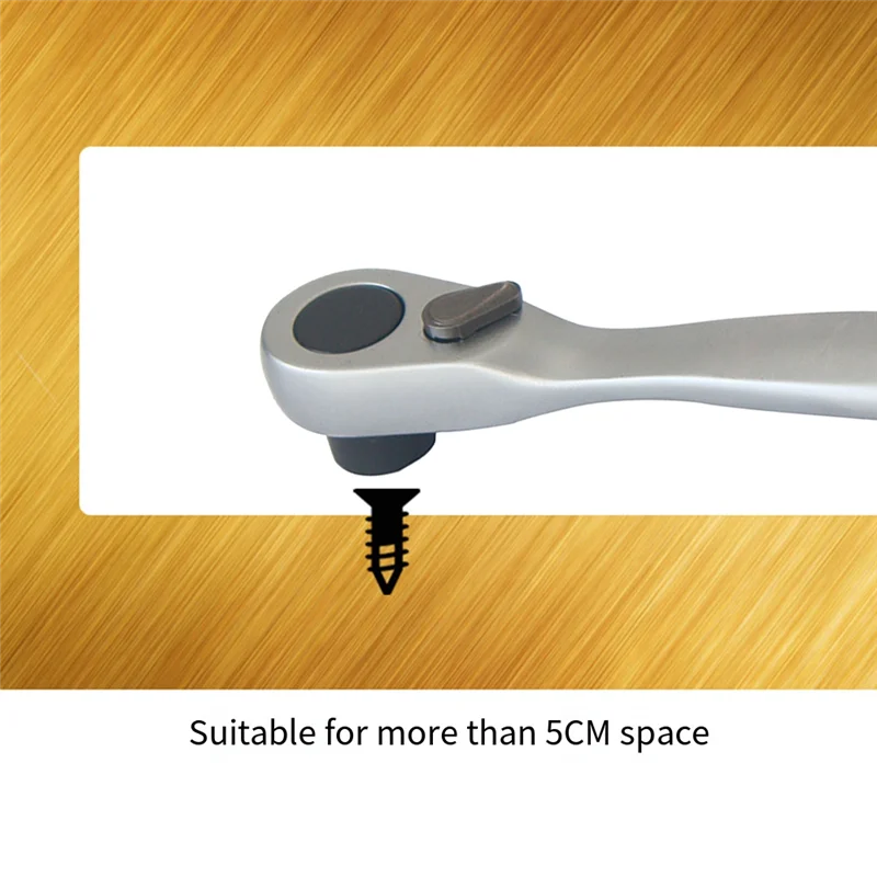 

【CLEARANCE】1/4" Ratchet Handle 72 Teeth Small Hand Repair Tools Wrench Quick Release Spanner Tool Accessories