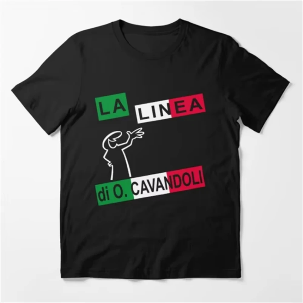 Osvaldo Cavandoli La Linea Cartoon Print TShirt Men Women Unisex Streetwear Fashion Tees Casual Shirt Basic Round Neck Tops view 4