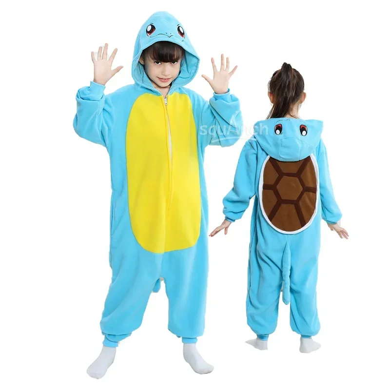 Anime Dragon Onesies Ragazzi Ragazze Costume di Halloween Festival Party Vestito Cosplay Pigiama per bambini Charizard Kigurumis Outfit