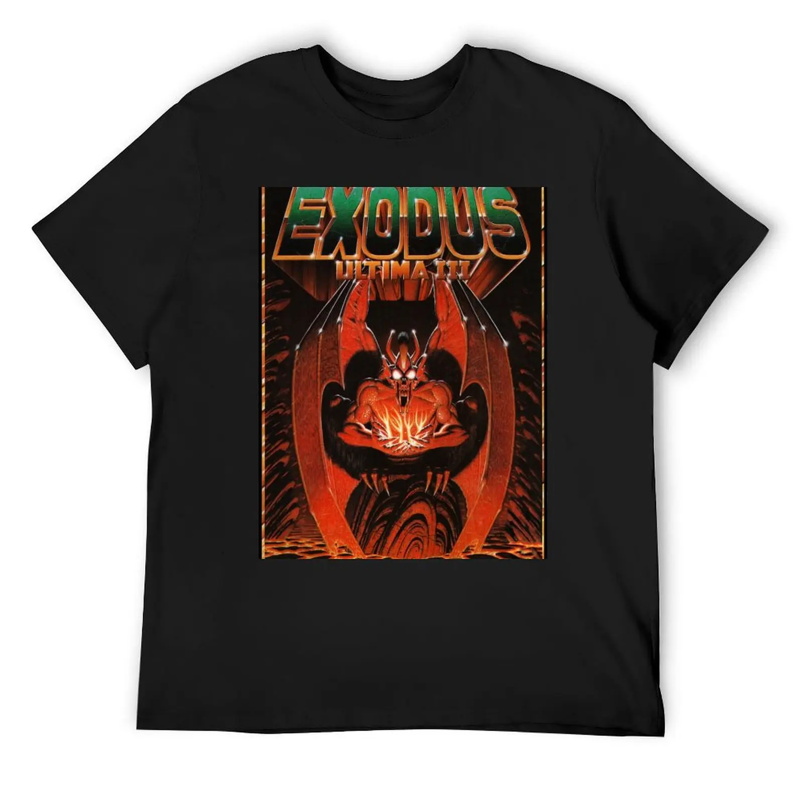 Classic Game Covers - Ultima III Exodus T-Shirt sweat basketball graphic tees boys animal print men workout shirt