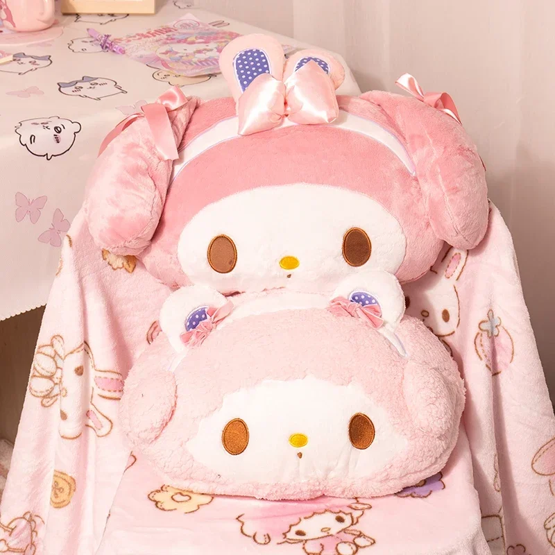 Lovely My Melody Cushion Blanket Comfortable Back Cushion Chair Sofa Warm Flannel Blanket Stuffed Anime Throw Pillow Gifts Girl