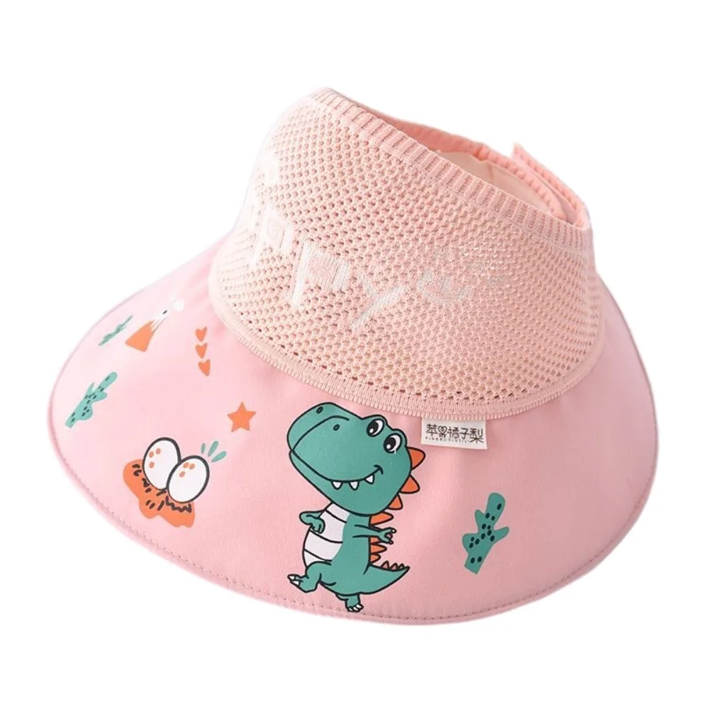 

Portable Empty Top Kids Sunscreen Cap Foldable Big Brim Kids Fisherman Hat Cartoon UV Protection Kids Summer Hat Outdoor