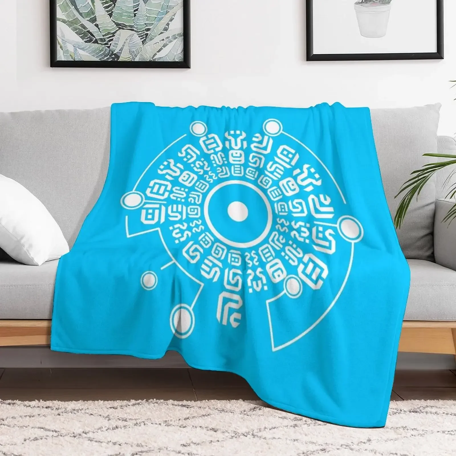 

Sheikah Rune Throw Blanket Thermal Sofa Quilt Blankets