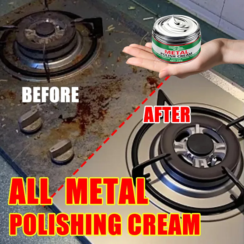 All-in-One Stainless Steel Polish - Heavy-Duty Lemon Scented Metal Restorer Suitable for Showerheads, Cookware & Sinks - No Sufa