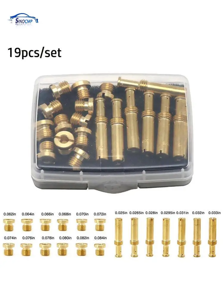 AliExpress 19 PCS/Set Carbs Carburetor Accessories Jetting Kit W/ Intermediate 0.025" 0.0265" 0.028" 0.0295" For S&S Cycle Super B E G