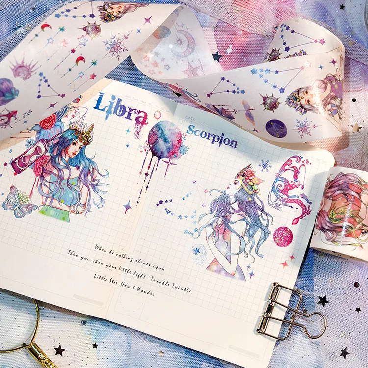 1 pcs Washi Tapes Twelve constellations Masking tape Decorative Adhesive Tapes Scrapbooking Stickers