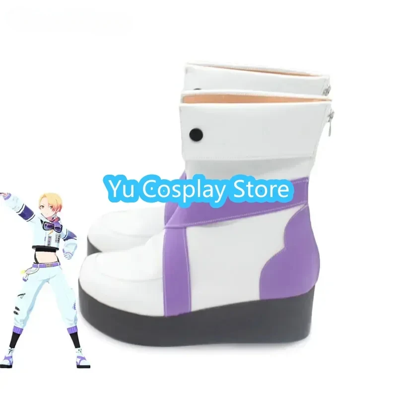 Proyecto de juego Sekai Tenma Tsukasa, zapatos de Cosplay de cuero PU, botas para fiesta de Halloween, accesorios de Cosplay hechos a medida