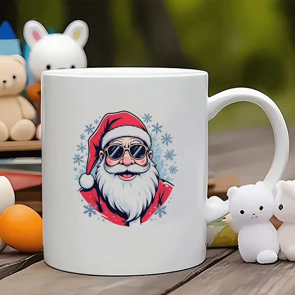 

11oz Cup + Santa Claus cartoon pattern + Kids Cup + Family Office Coffee Cup Christmas Gift Set