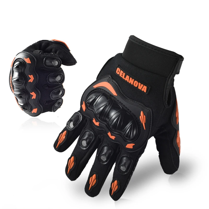 New Motorcycle Glove Breathable Bicycle Motorcycle Full Finger Guantes Motocross Motorbike Breath Mesh Touch Screen Racing Glove