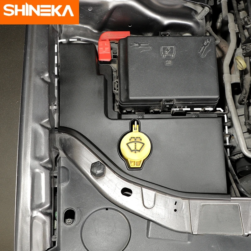SHINEKA Car Windshield Wiper Spray Bottle Decoration Cover Accessories for Dodge Challenger Charger 2015 2016 2017 2018 2019 Up