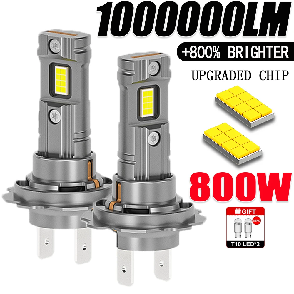 

H7 LED CANBUS Автомобильные фары Лампы высокой мощности Авто Лампа 6000K Белый Супер Яркий Мини Беспроводной Турбовентилятор Противотуманные фары Plug&Play