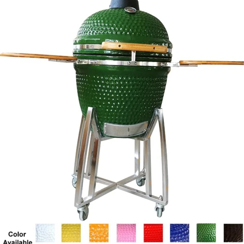 

21inch Ceramic Kamado Grill European and American BBQ Grill Large Iron Egg Charcoal Smoker Ceramic Grill