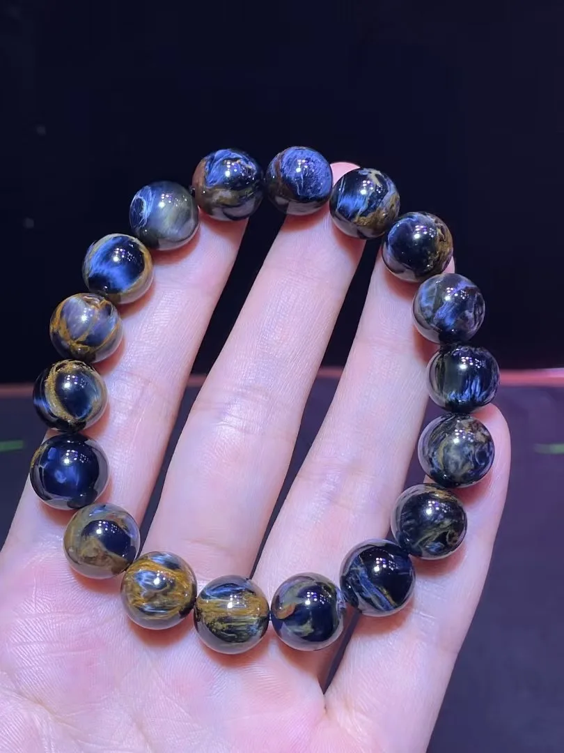 

11 мм натуральный камень Питерсит браслет ювелирные изделия для женщин мужчин целебный кристалл круглые бусины энергетический драгоценный камень эластичные нити AAAAA