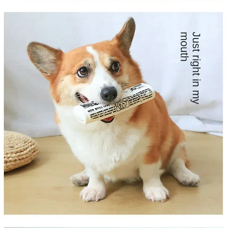 1pc Tearproof Pet Dog Sound Toy Simulated Squeaking Newspaper Playingcard K Q J Teeth Resistant Corgi Teddy Puppy Interactive
