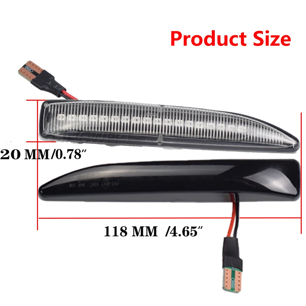 2 قطعة لسيارات BMW 7 Series E65 E66 E67 E68 تتدفق LED أضواء العلامات الجانبية الديناميكية بدوره مصباح إشارة الجانب مكرر مصباح لوحة مصباح