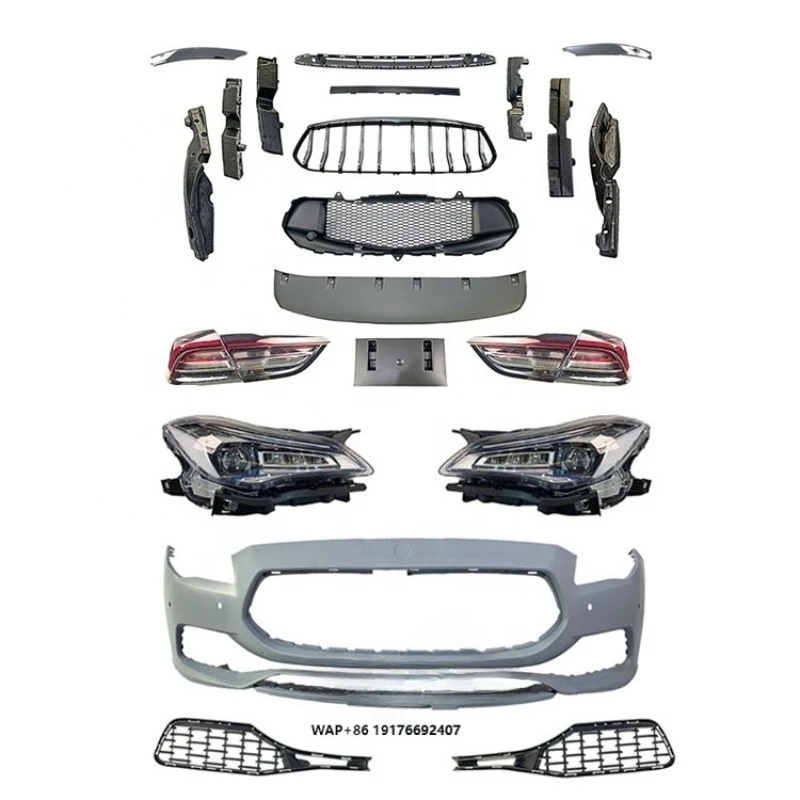 

Body Kits LED Headlights LED Rear Lights 2014-2016 Transform 2021 Car Front Bumper Grille Body Kits for Quattroporte