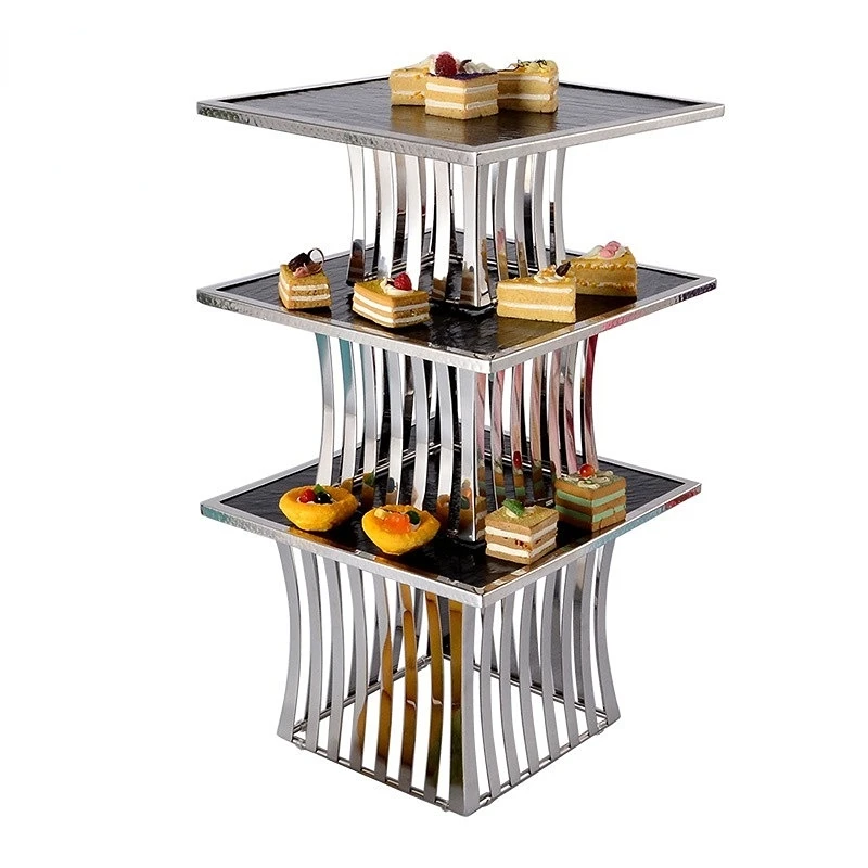 Restaurant kitchen equipment afternoon tea buffet stands chafing dish buffet decoration catering food display risers