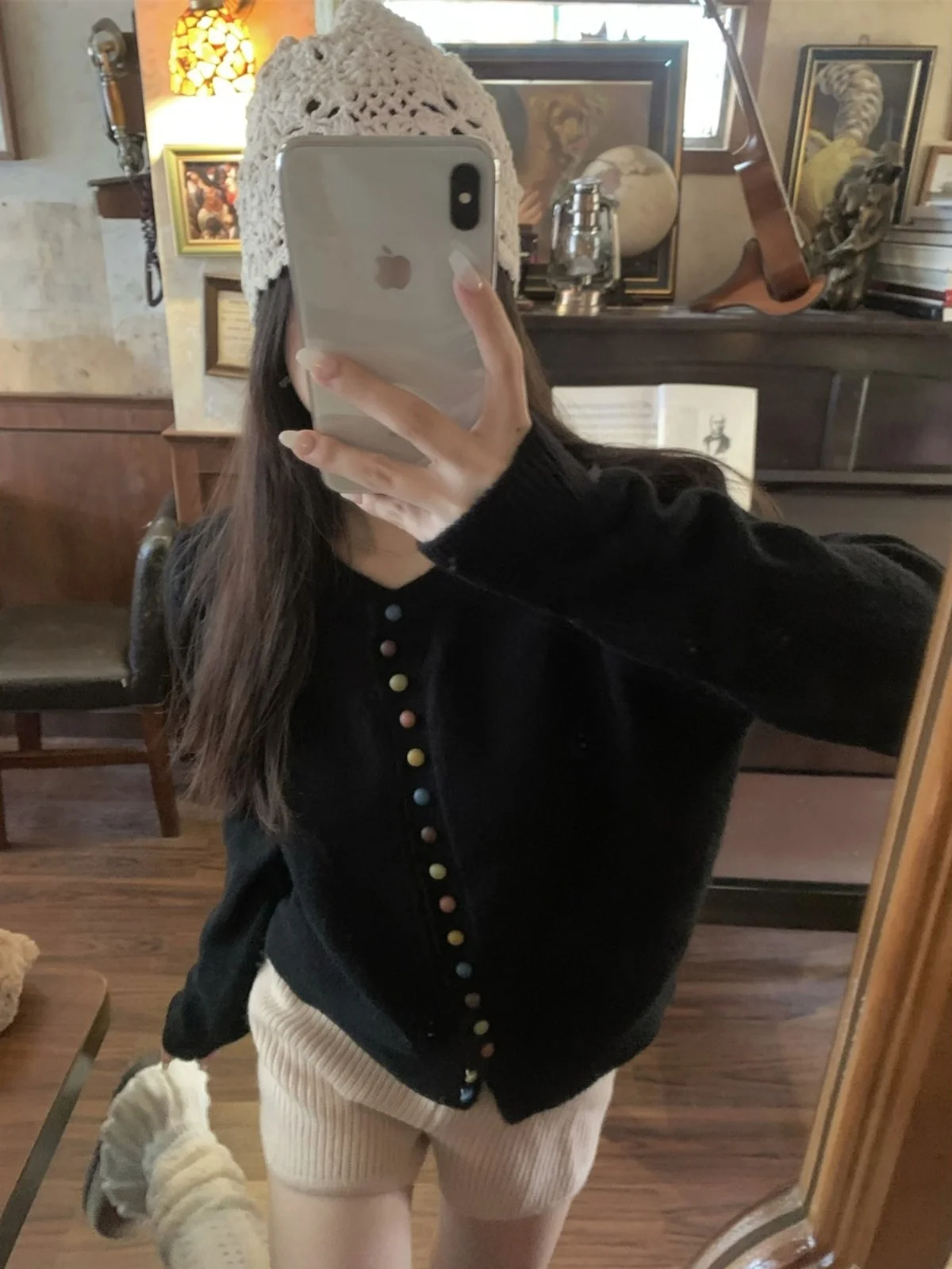   シングルボタンニットセーターコート レディース ロングスリーブ ラウンドネック ルーズフィット 通勤 スタイリッシュ 秋の新作 韓国版