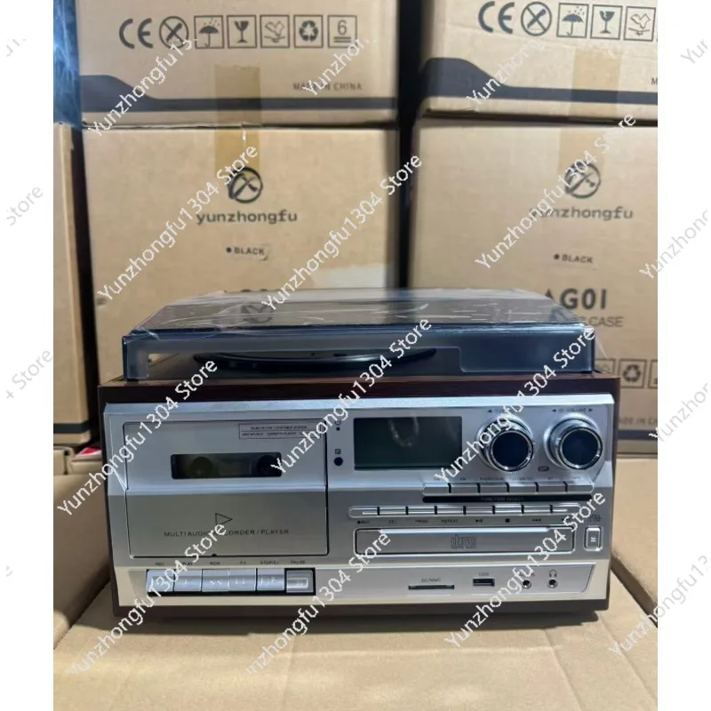 LP retro vinyl record player, multi-functional CD tape, Bluetooth integrated American-Taiwanese light luxury small electric
