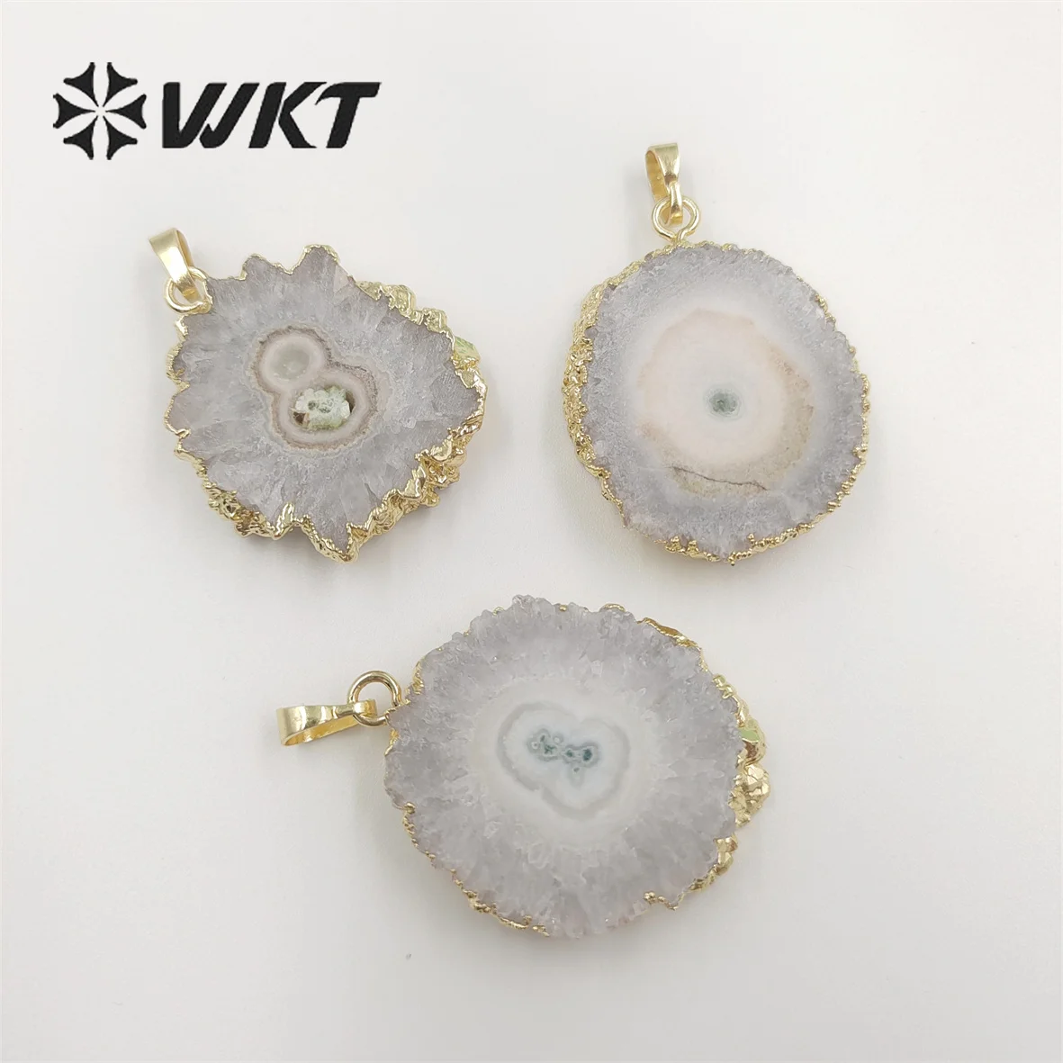 WT-P775 Natural solar stalactite quartz pendant gorgeous randomly shape  solar stalactite quartz pendant for women