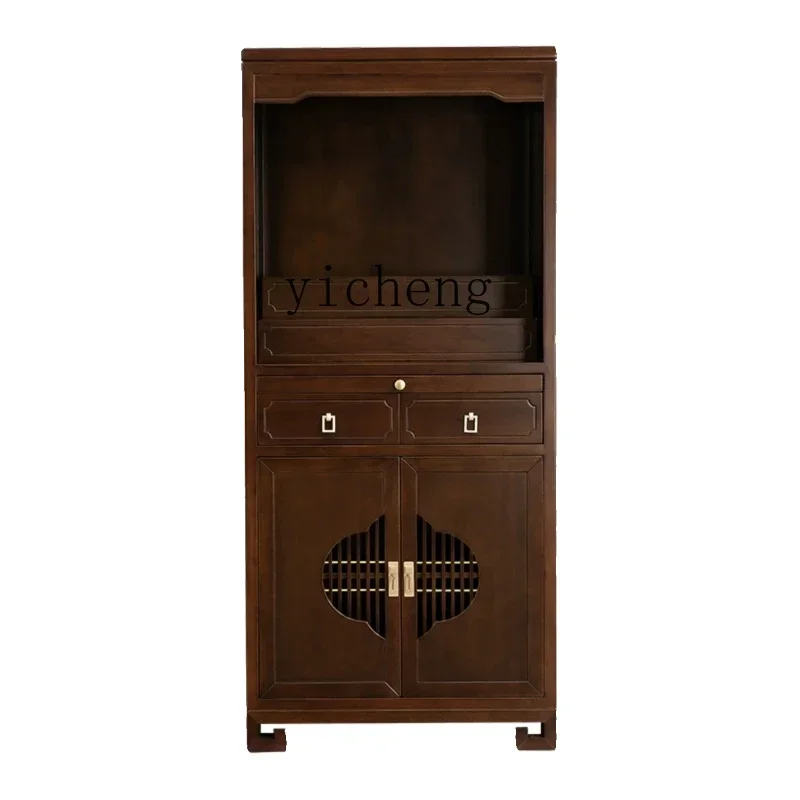 

HD modern shrine high cabinet new Chinese solid wood Guanyin Guan Gong household God of Wealth Shrine