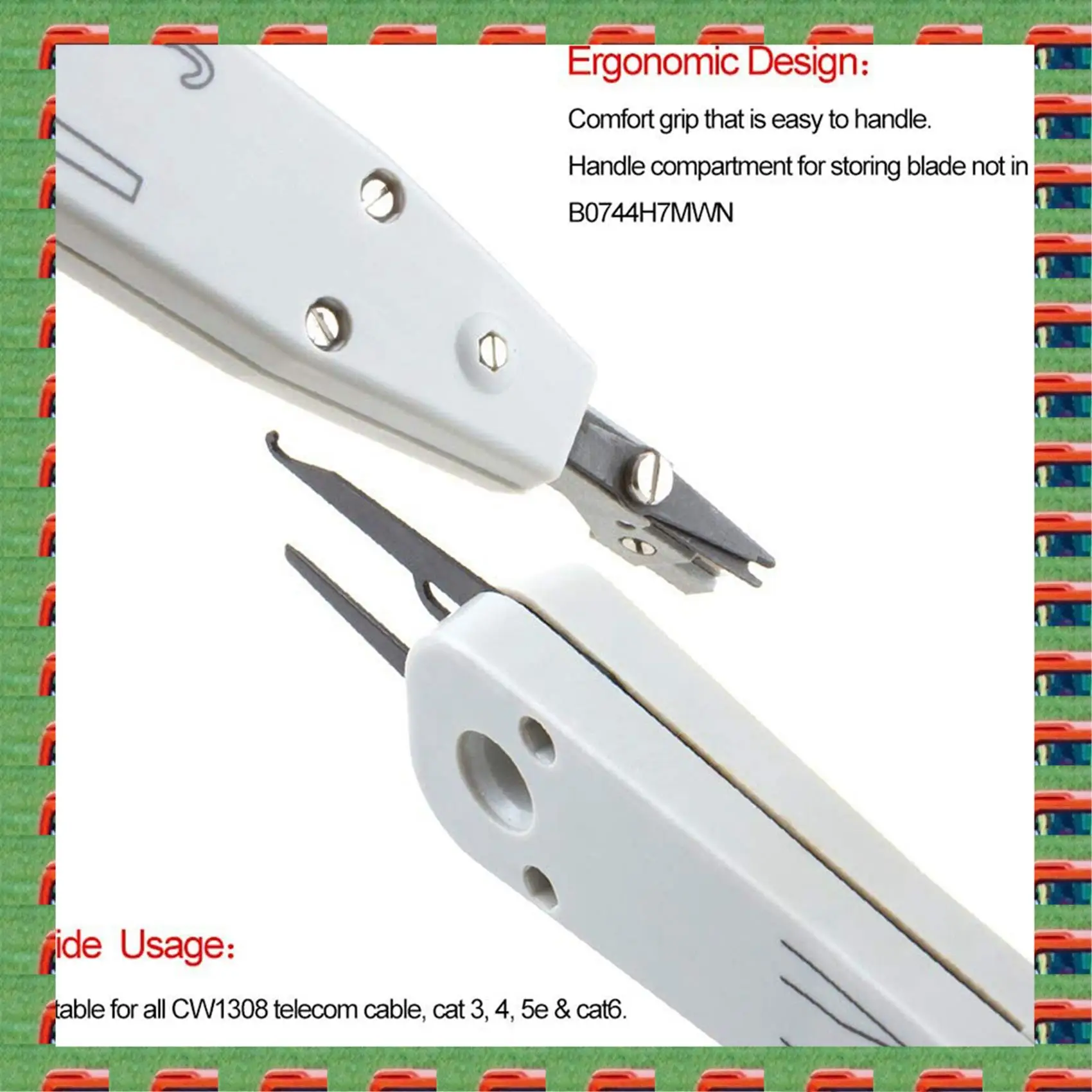 

ABMO 4X Punch Down Tool IDC RJ45 RJ11 Cat5e Cat6 Сетевой телекоммуникационный телефонный кабель Разъем Ударные клеммы Инструменты для вставки