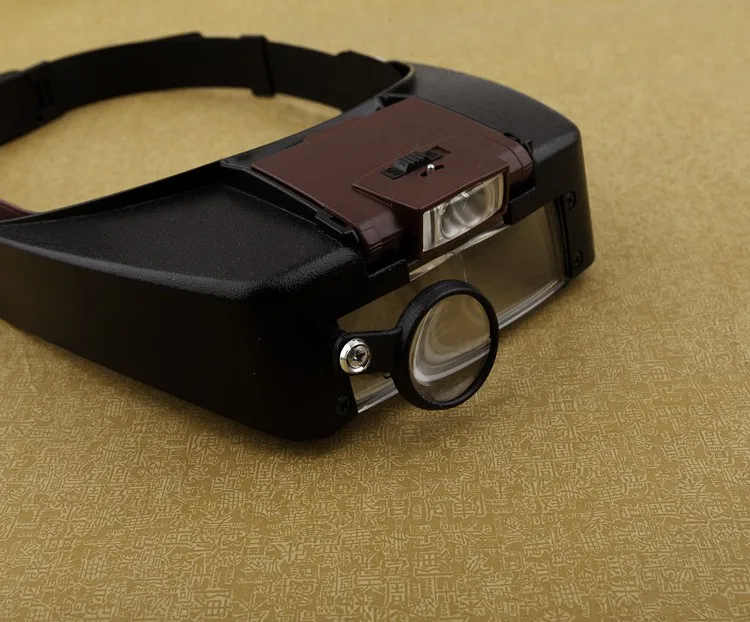 1.5x 3x 6.5x 8xヘルメット拡大鏡拡大鏡ルーペ、LEDライト付きジュエリー修理ht109