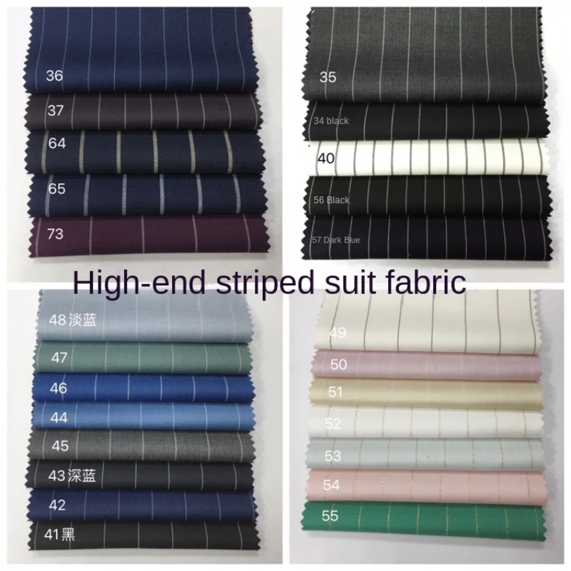 150 Cm Wide High Precision Textile Striped Suit Set Fabric Polyester Fiber Pants Suit Pants Vest Professional Wear Sewing Fabric