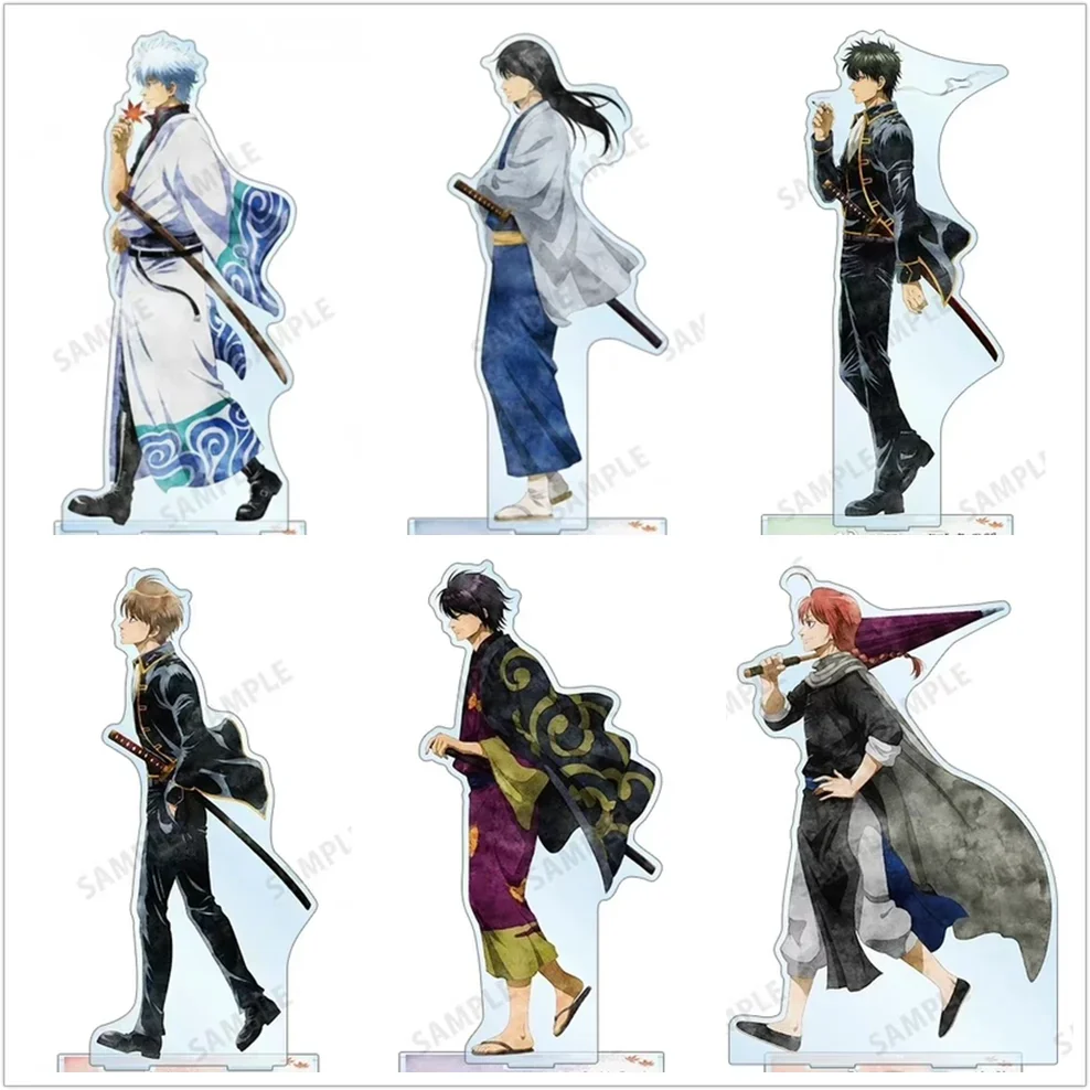 Anime Sakata Gintoki Katsura Kotarou Hijikata Toshirou Figure Doll Acrylic Stand Model Plate Cosplay Toy for Gift