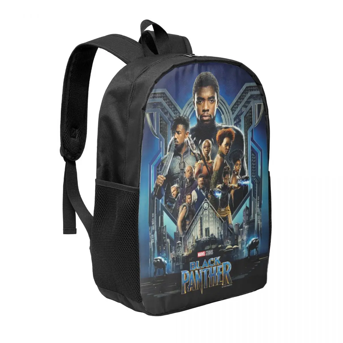 Custom Black Panther Characters Over Wakanda Backpack for Men Women Waterproof School College Bag Print Bookbag