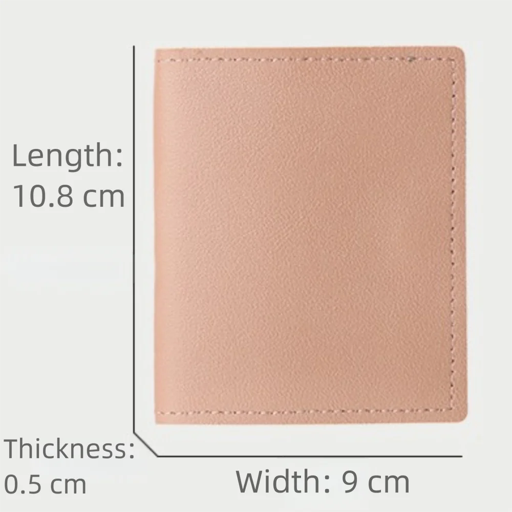 Portable Pu Leather Card Bag Compact Anti Demagnetization ID Card Case Slim Multi Card Slot Coin Pouch Simple