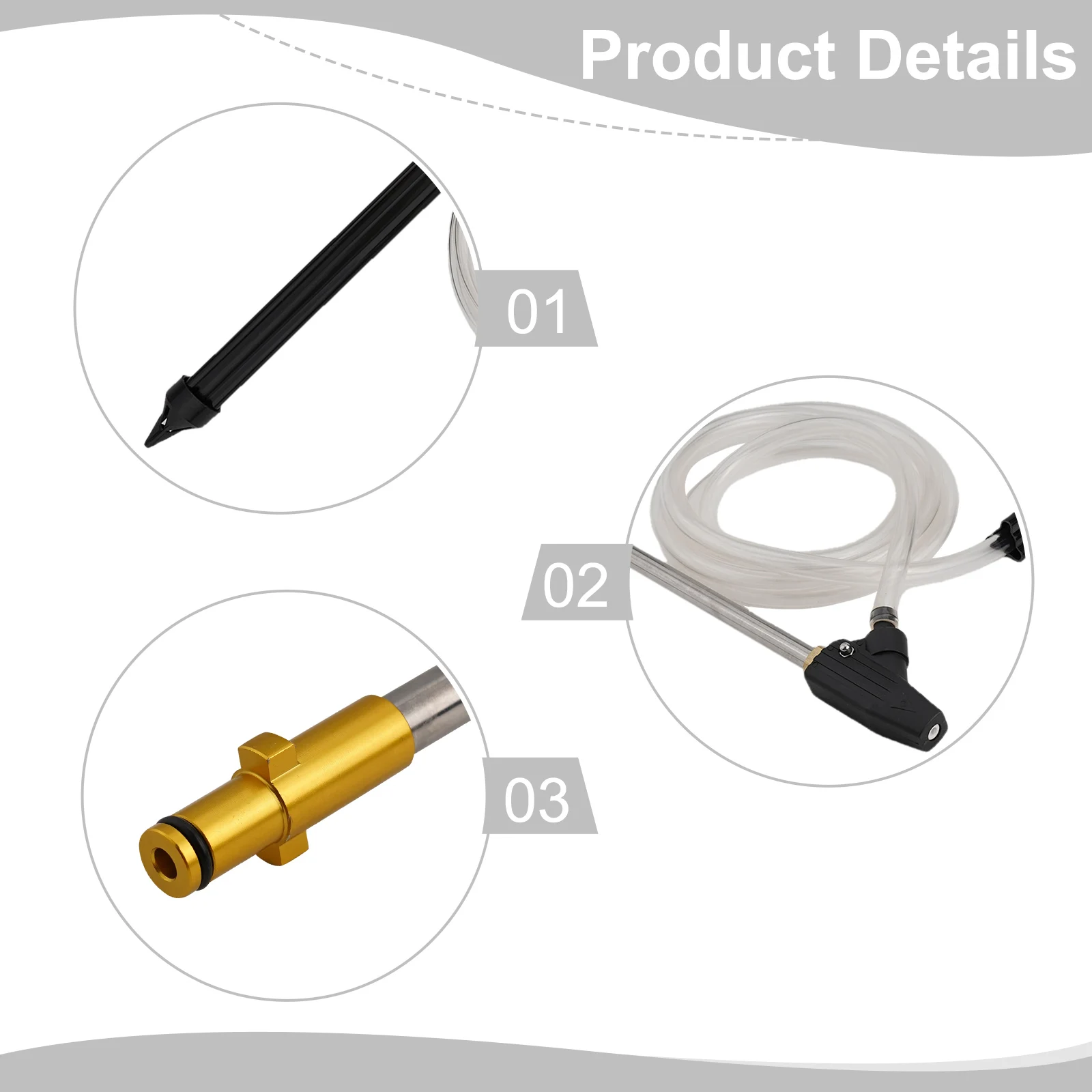 Hose Nozzle Suction Pipe Adapter Brass Adapter Pressure Washer Rust Removal Garden Power Equipment Power Tool High Quality