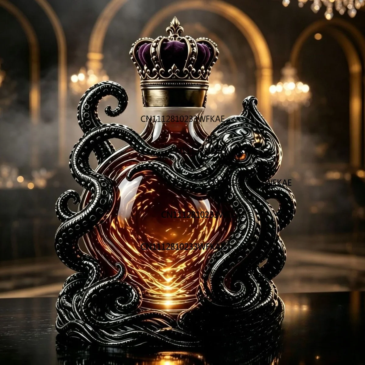 Neue Gedenk-Oktopus-Flasche Kraken Black Rum Gedenk-Glasflasche für Whiskey