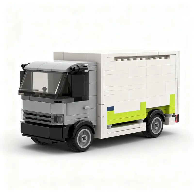 499 Pezzi MOC Camion per Consegna Acqua Modello Città Blocchi da Costruzione Assemblaggio Fai-da-Te Idea Regalo Natalizio Giocattoli Creativi