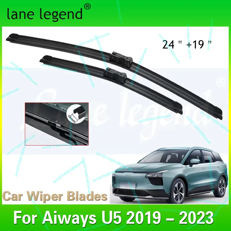 

Car Wiper LHD Front Wiper Blades For Aiways U5 2019 - 2023 Windshield Windscreen Clean Window Car Rain Brush Nature 24"+19"
