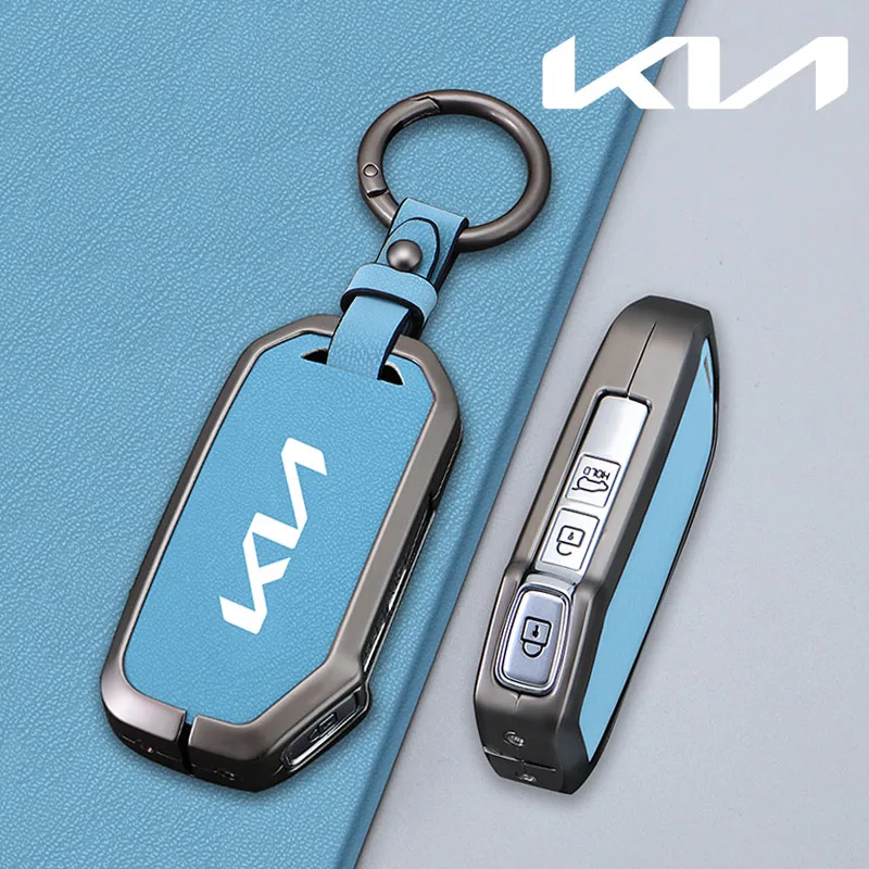 Zinc Alloy Leather Car Key Case Cover Shell for Kia Sportage 2023 For Kia Ray Sorento Soul Telluride Cerato 2020 K5 K8 2022