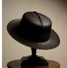 

Handmade Braided Straw Fedora Sun Hat Unisex for Spring Summer Wide Brim Beach Outdoor