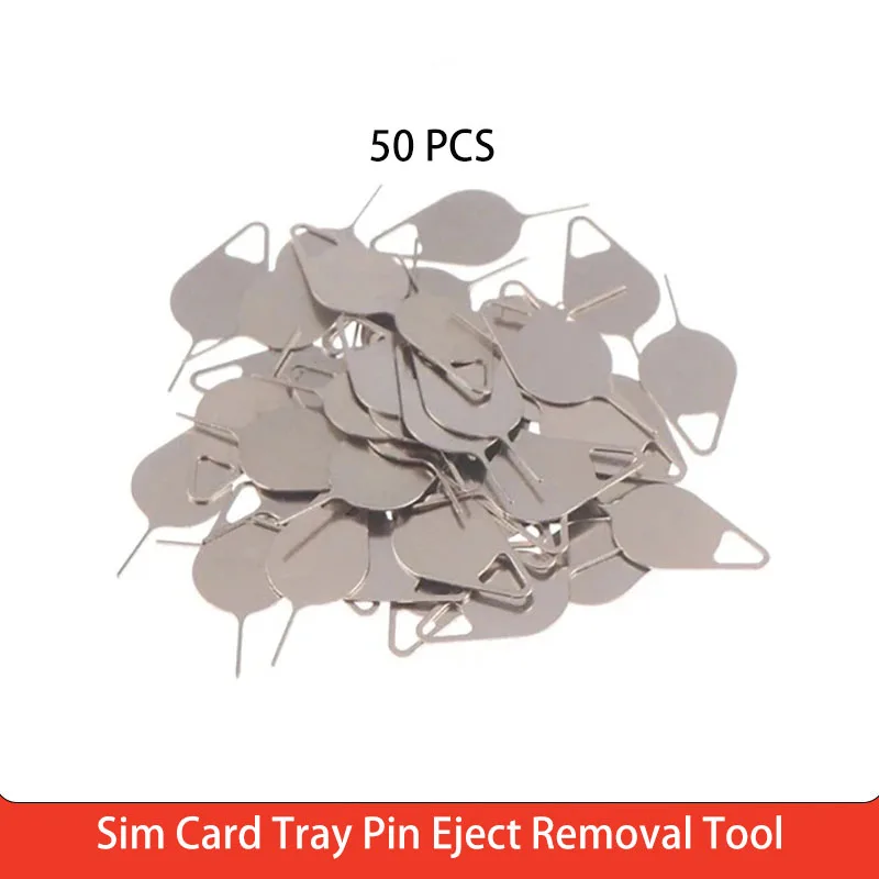 50 PCS Sim Card Tray Pin Eject Removal Tool Needle Opener Ejector For Google IPhone Samsung Pin Opener Removal Tool