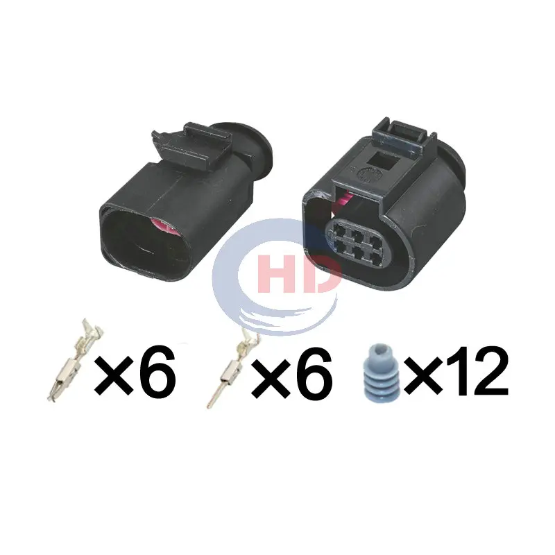 

1-20 sets 6 Pin Waterproof Throttle Valve Control Element Plug Connector 3B0973813 1J0973713