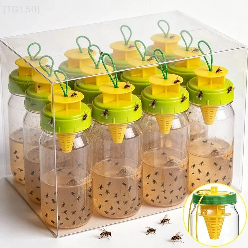 〔T〕Reusable Hanging Fly Trap Bottle Fruit Fly Wasp Insect Trap Killer Strong Trapping For Garden Farm Backyard Pest Control