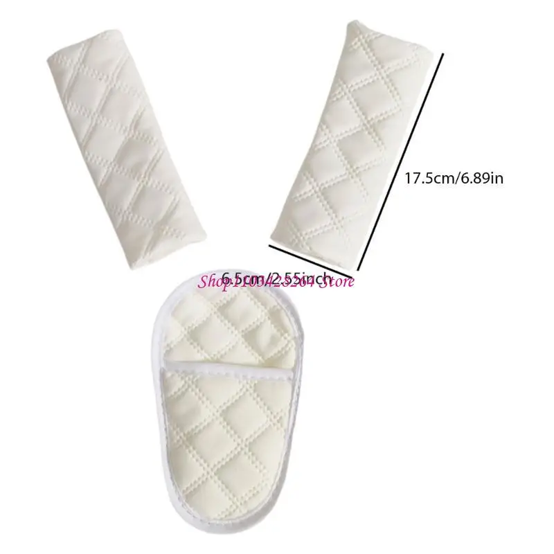 Ergonomic Strollers Harness Padding Sleeve Crotch Protector Case Set Gentle Support Easy Installation Multiple Color