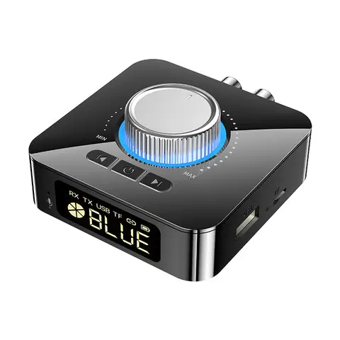 Digital Display Bluetooth 5.4 2 In 1 Audio Receiver Transmitter AptX HD 3.5mm Jack Aux 2 RCA Wireless Adapter Music for TV Car