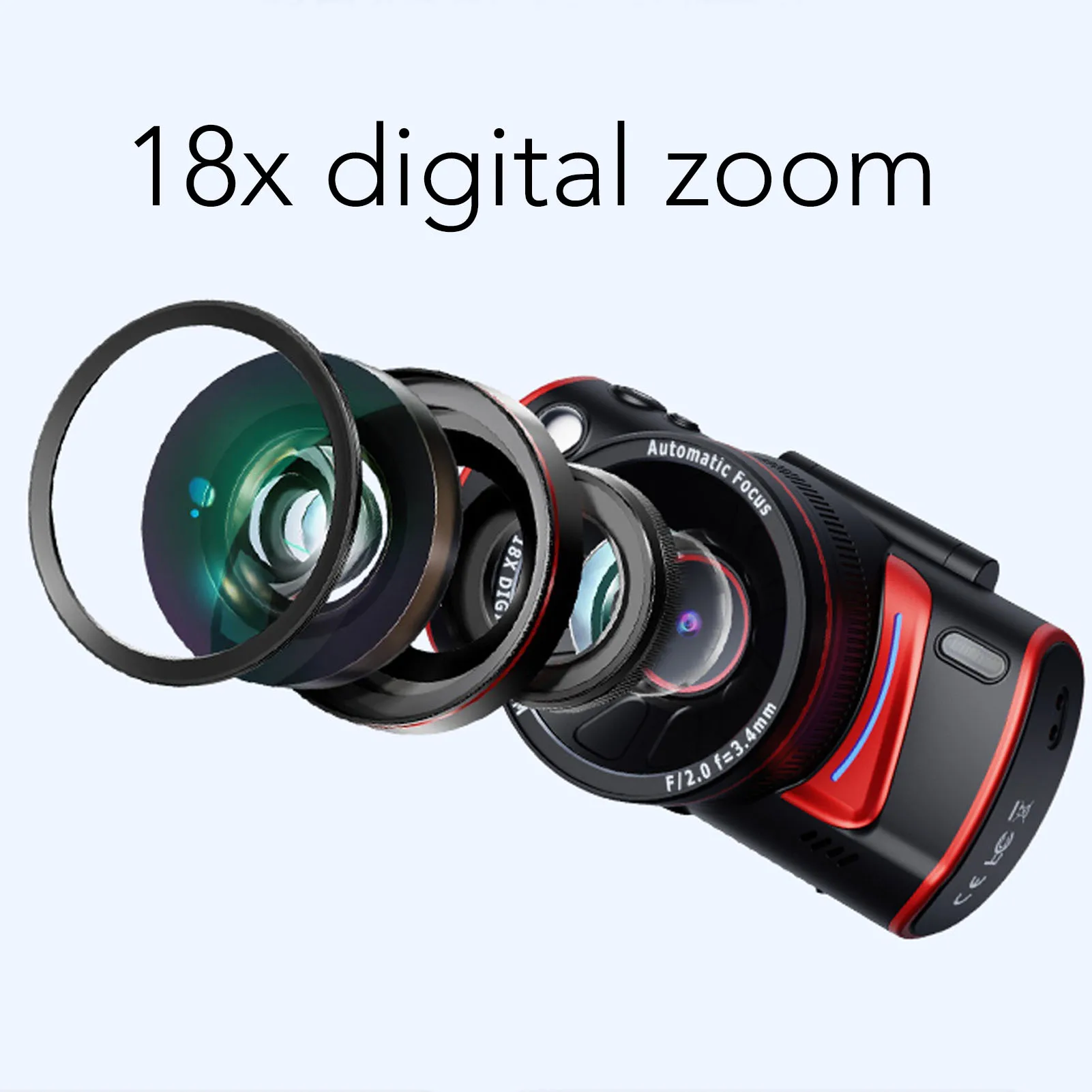 Cámara digital WIFI Retro antivibración Autofocus cámara de viaje compacta 64MP 4K pantalla de 3 pulgadas para Selfie Home