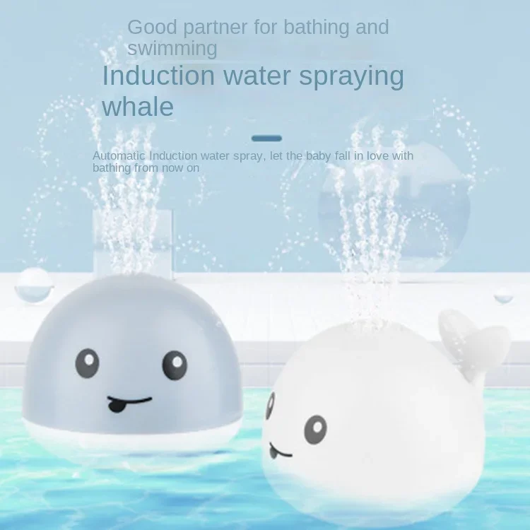 Baby Light Up Bath Tub Toys Whale Water Sprinkler Pool Toys for Toddlers Infants Whale Water Sprinkler Pool Water Toys