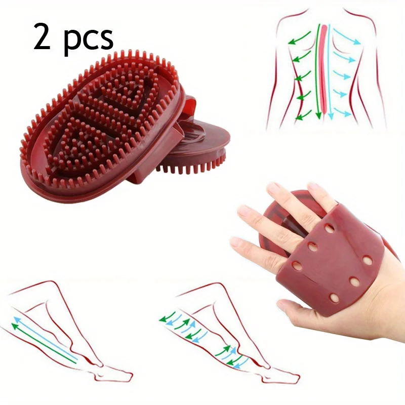 2pcs DIY Body Massager Meridian Massage Brush Calf Neck waist Massager Abdominal Back Slimming Brush Guasha Scraping Weight Loss