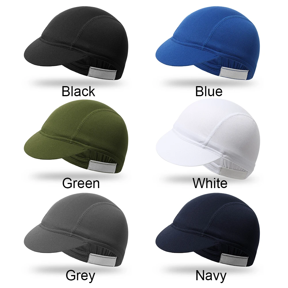 Breathable Solid Color Portable Dustproof Cycling Hat Mesh Fabrics Summer Elastic Bicycle Riding Cap