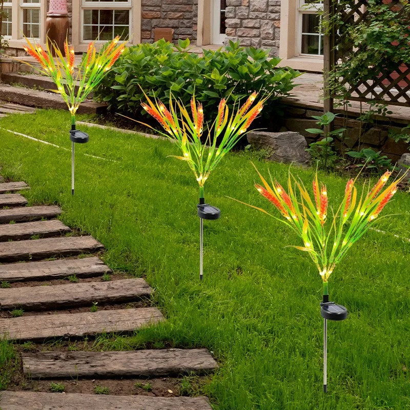 

New solar wheat ear lamp outdoor garden lawn landscape lamp luminous rice cuttings lamp